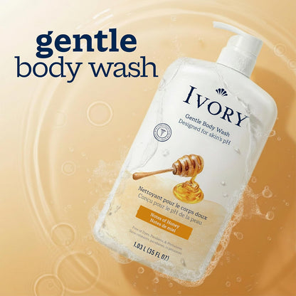 Ivory Body Wash Designed for the Whole Family, Honey Scent, 35 oz