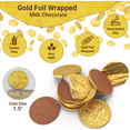 Gold Candy Coins, 50 Count Milk Chocolate Coins for Holidays, Parties, Birthdays & Celebrations