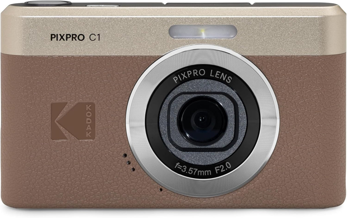 Kodak PIXPRO C1 Digital Camera, 13MP Compact Point & Shoot (Brown)