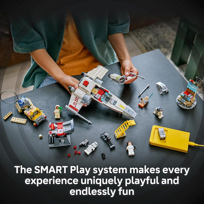 LEGO Star Wars SMART Play: Luke’s Red Five X-Wing Interactive Building Toy - All-in-One Set - Reacts to How You Move and Play with a SMART Brick - Gift for Boys, Girls, Kids Ages 6+ - 75423
