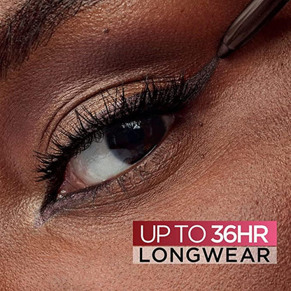 L'Oreal Paris Infallible Grip Mechanical Gel Eyeliner Pencil, Smudge-Resistant, Waterproof Eye Makeup with Up to 36HR Wear, Brown Denim, 0.01 Oz