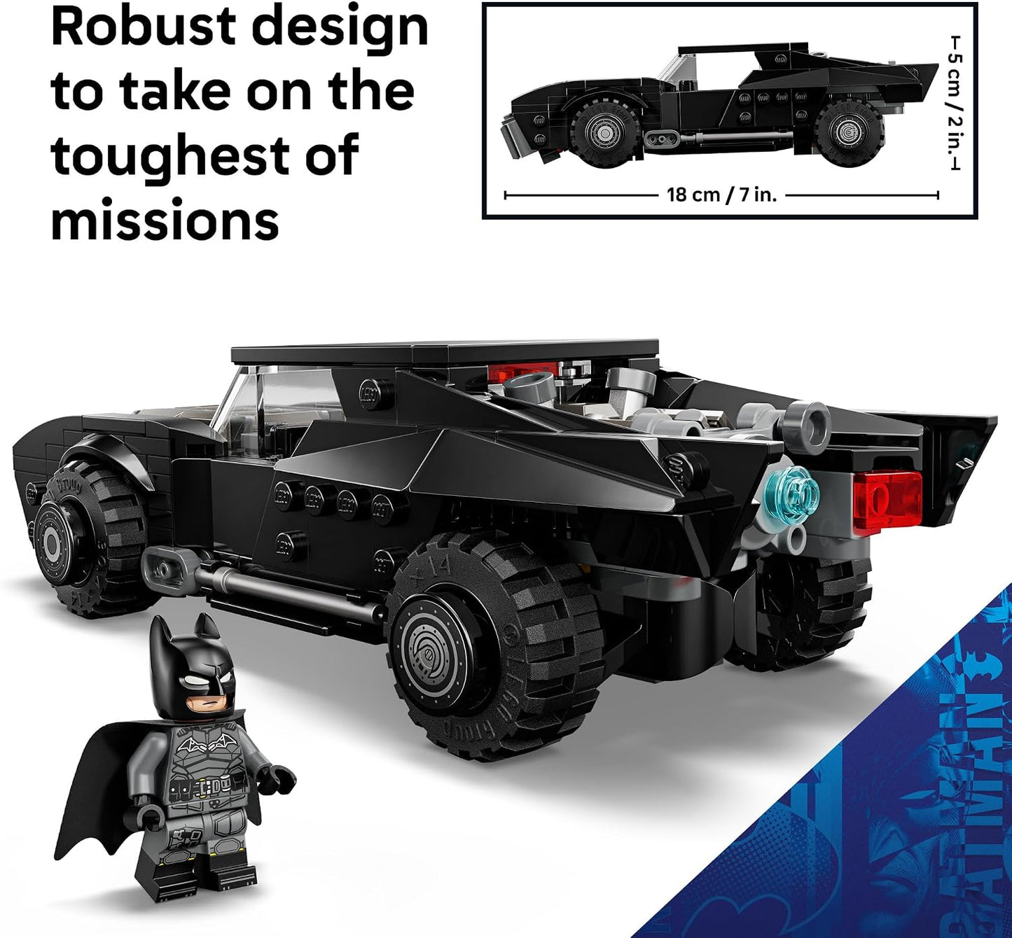 LEGO DC Batman: The Batman Batmobile Building Toy for Kids - Building Blocks W/Batman Minifigure & Golden Coin - Super Hero Room Decor for Boys & Girls, Ages 9+ - Gift Idea for Birthdays - 76332