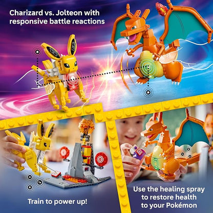 LEGO Pokémon SMART Play: Charizard vs. Jolteon Ultimate Battle 72167 | All-in-One Building Set, Boys & Girls, Ages 8+, Interactive Pokémon Toys, 2 SMART Bricks, 4 Tags & Charger, 751 pieces