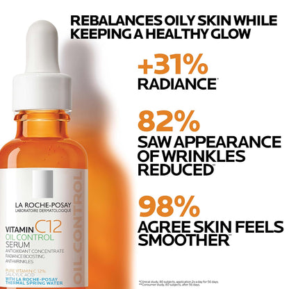 La Roche-Posay 12% Vitamin C Face Serum, 2 formulas with hyaluronic acid