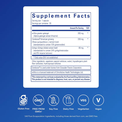Pure Encapsulations Rapid Mental Energy, 30 Capsules