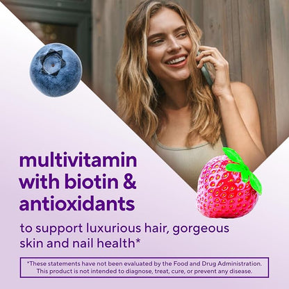 Vitafusion Hair Skin and Nails Gummies | Biotin 5000mcg Per 3 Gummies