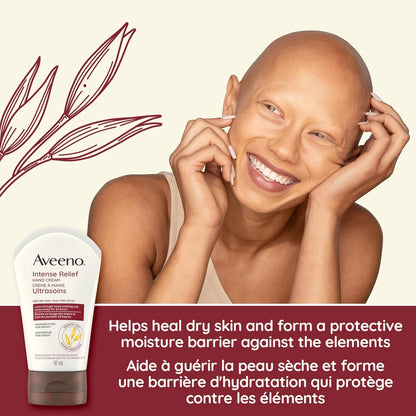 Aveeno Skin Relief Intense Moisture Hand Cream, Fragrance-Free, 3.5 Ounce (Pack of 12)