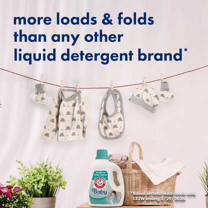 ARM & HAMMER Baby Hypoallergenic Laundry Detergent Liquid, 100.5 Fl Oz