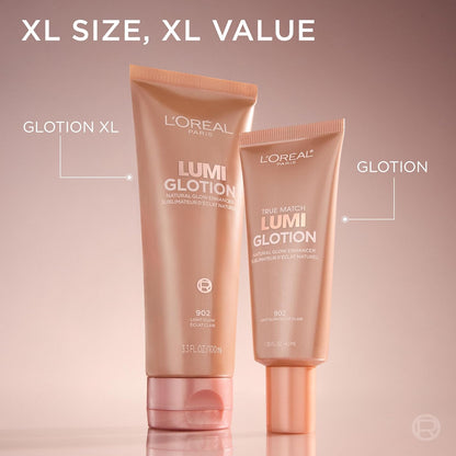 L'Oreal Paris Makeup True Match Lumi Glotion, Natural Glow Enhancer, Illuminator Highlighter, Bronzing Drops For a Sun-Kissed Glow For Face and Body, 904 Deep, 1.35 fl oz