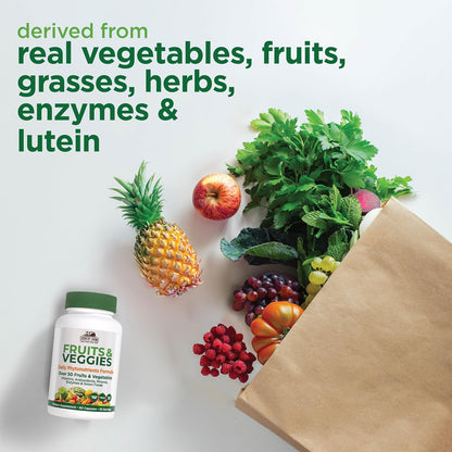 Country Farms Super Fruits and Veggies Capsules, Whole Food Supplement, Powerful Antioxidant, Supports Energy, Immune Health, Boosts Digestive Health, 30 Super Foods, 30 Servings
