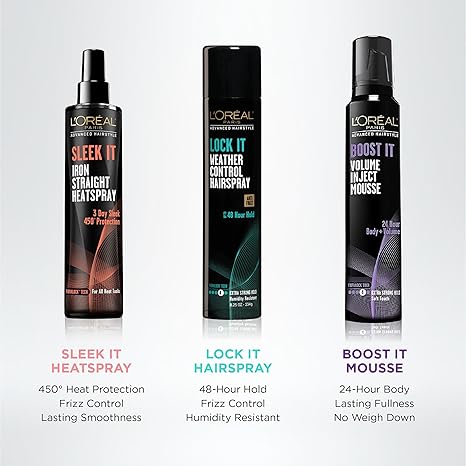 L'Oreal Paris Hair Care Advanced Hairstyle Boost It Volume Inject Mousse, 8.3 Ounce