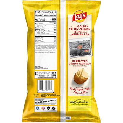 Lay's Potato Chips Classic Flavor Bag, 8 Oz