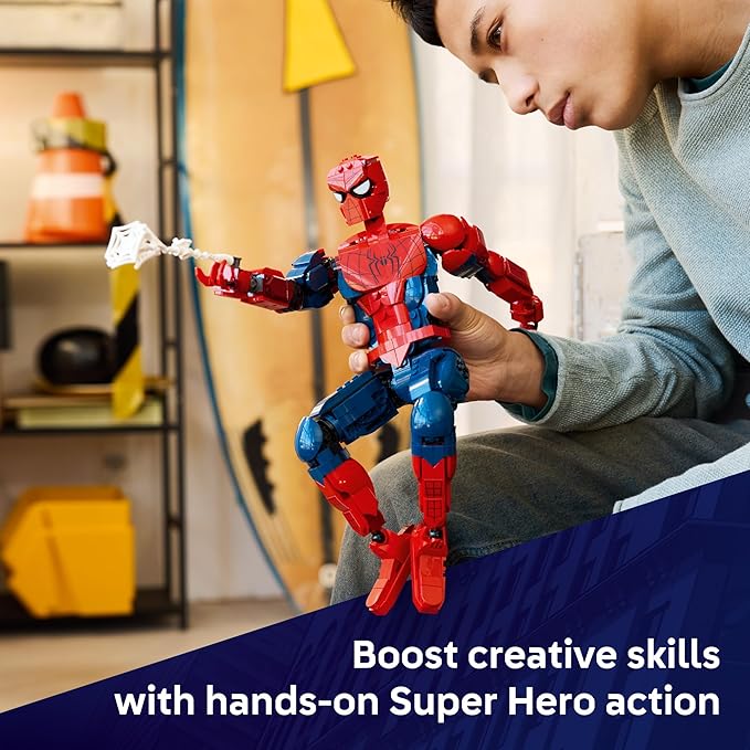 LEGO Marvel Spider-Man Hero Figure - Super Hero Building Toy for Boys & Girls, Ages 12+ - Posable Kids Bedroom, Bookshelf or Desk Decor - Gift for Birthdays - 76346