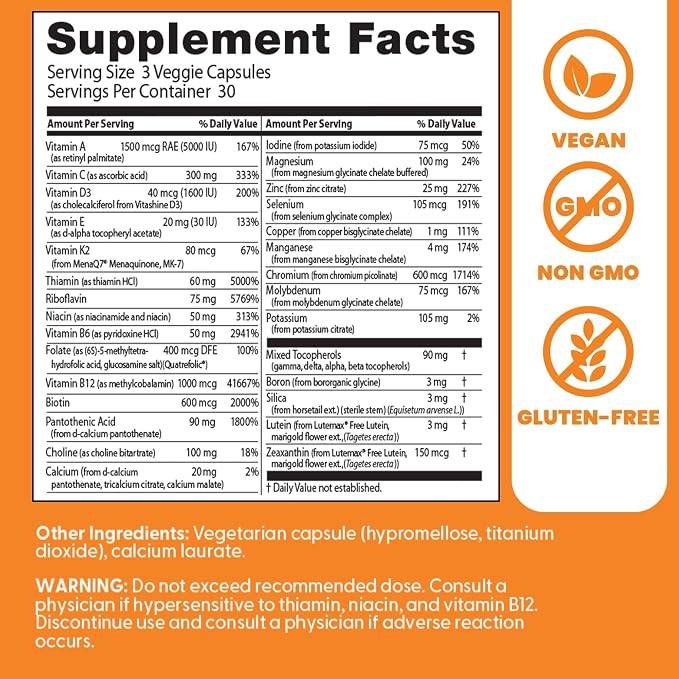 Doctor's Best Multivitamin Mineral Complex, Non-GMO, 90 Veg Capsules
