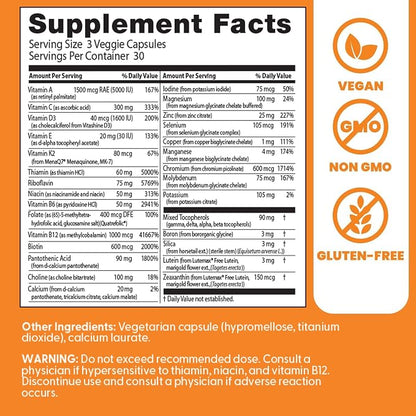 Doctor's Best Multivitamin Mineral Complex, Non-GMO, 90 Veg Capsules