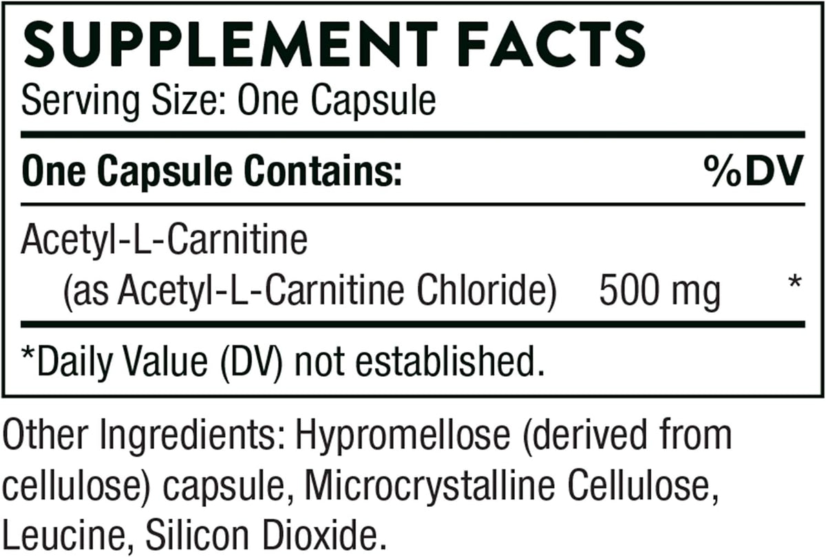 THORNE - Antioxidant Nerve Support Duo - Alpha-Lipoic Acid & Acetyl-L-Carnitine Bundle - 60 Servings