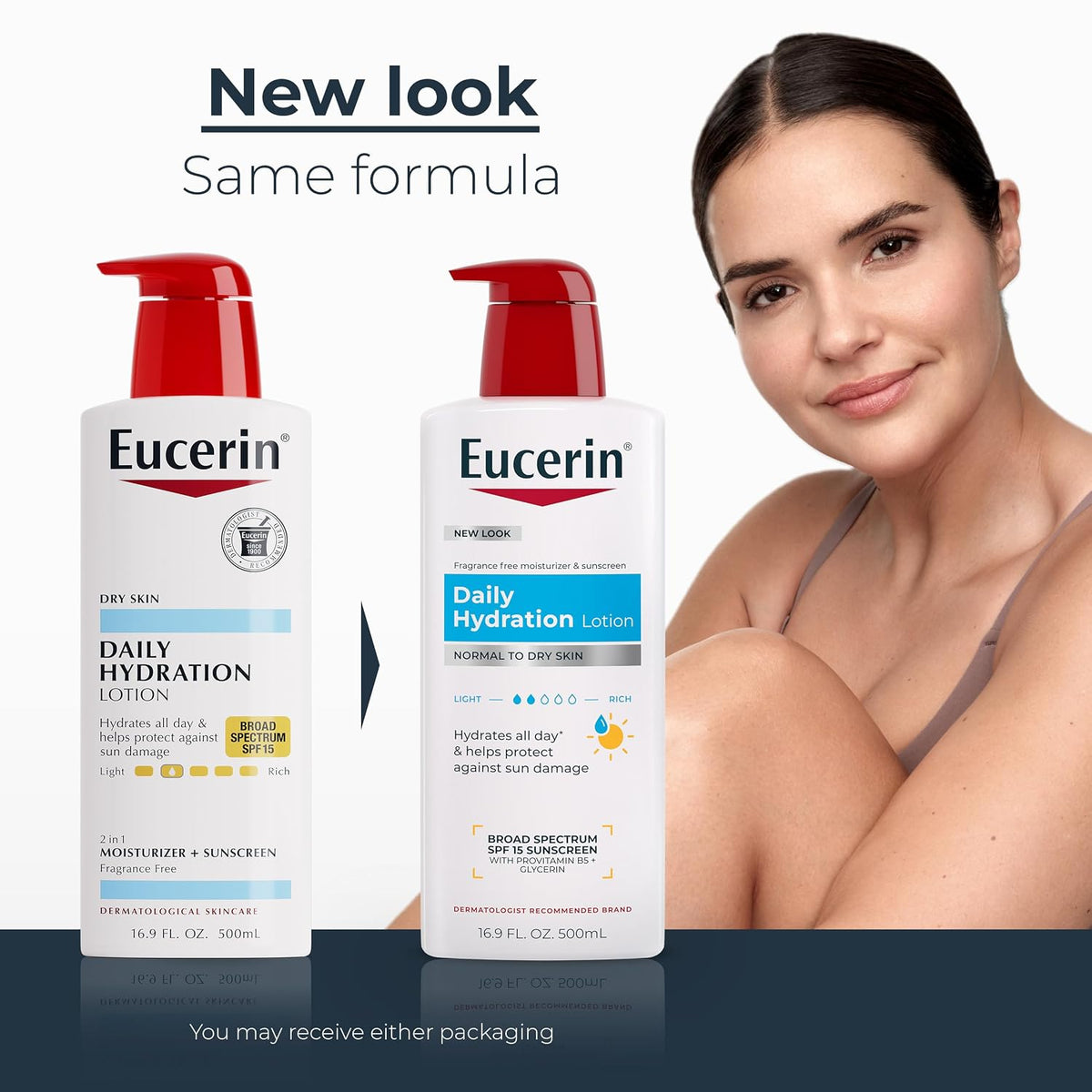 Eucerin Daily Hydration Lotion SPF 15, Multipack, 3 x 16.9 FL OZ