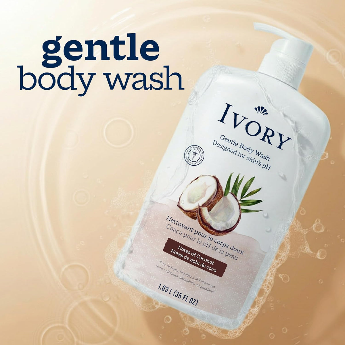 Ivory Body Wash Designed for the Whole Family, Coconut Scent, 35 oz