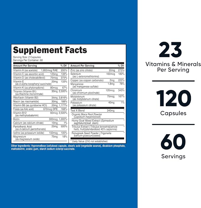 Nutricost Multivitamin for Men 120 Capsules, Vitamins and Minerals (Pack of 2)
