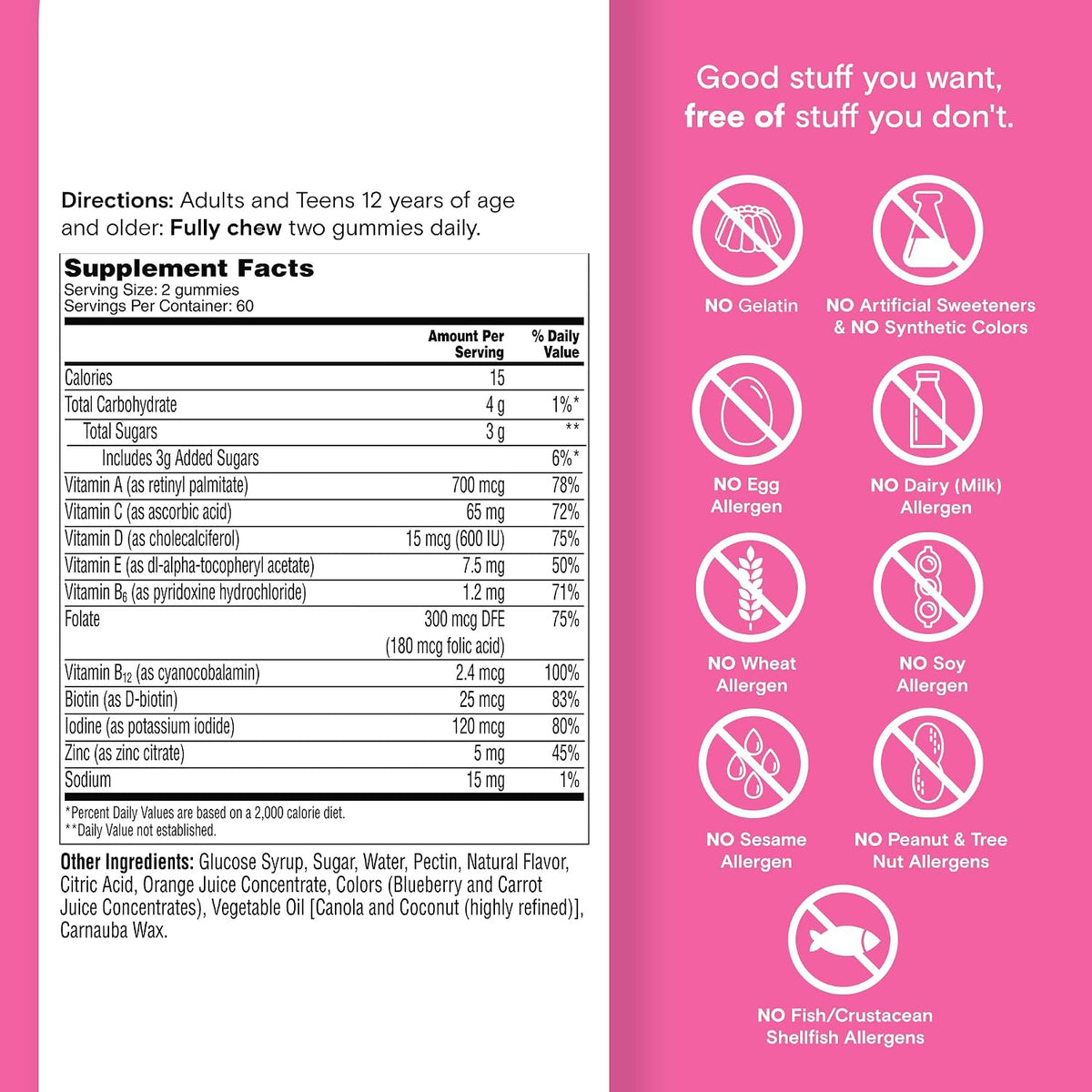 One A Day Teen Girl’s Daily Essentials Multivitamin Gummies, Teen Girl Multivitamins with Biotin, Vitamin B12 and B6, Vitamin C, Raspberry Natural Flavor, 120 Gummies