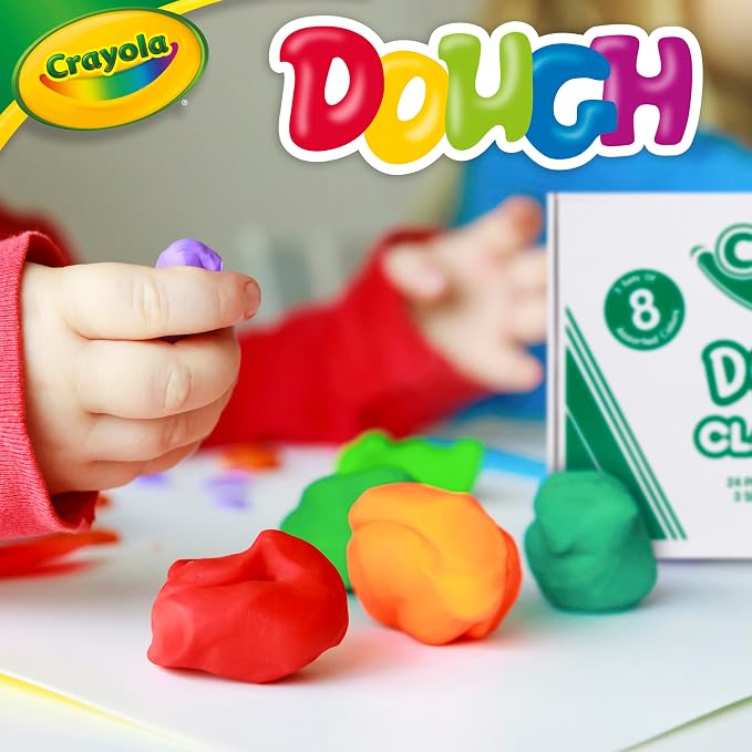Crayola Dough Classpack, 8 Assorted Colors, Tactile Art Supplies, 3oz Each, 24 Count, Bulk,