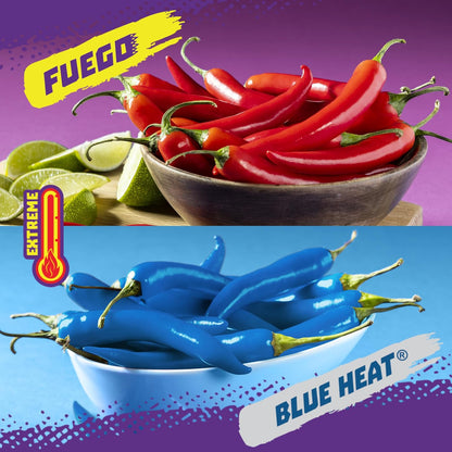 Takis Assorted Variety Pack Rolled Tortilla Chips, 40 Count | Fuego and Blue Heat, Extremely Spicy, 20 per Flavor, 1oz Individual Bags for Snacking and Lunchboxes