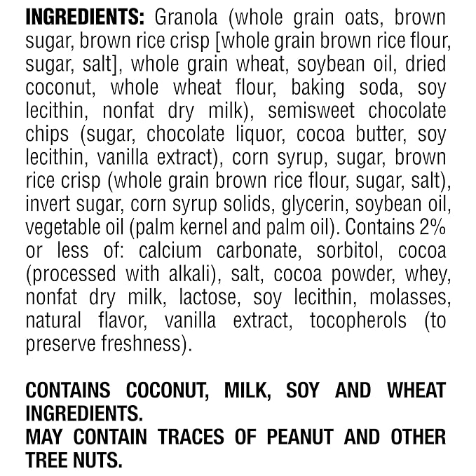 Quaker Big Chewy Granola Bars, 60% Larger, Chocolate Chip, (10 Count)