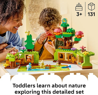 LEGO DUPLO Town Discovery Forest with Wild Animals 10480 | Preschool Building Toys for Toddlers, Ages 3+, Sturdy Build for Pretend Play, Fine Motor Skills, 131 pieces, Gift Idea