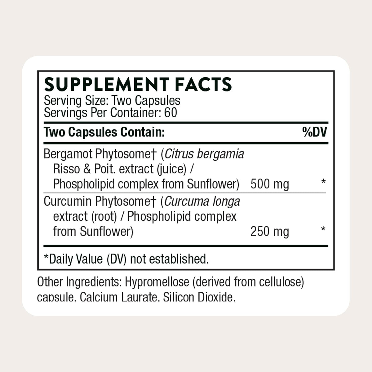 THORNE Metabolic Health, Bergamot & Curcumin Phytosome, 120 Capsules
