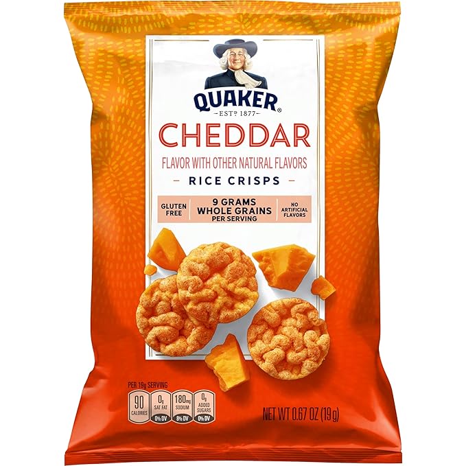 Quaker Rice Crisps, 4 Flavor Sweet and Savory Variety Mix, 15 count