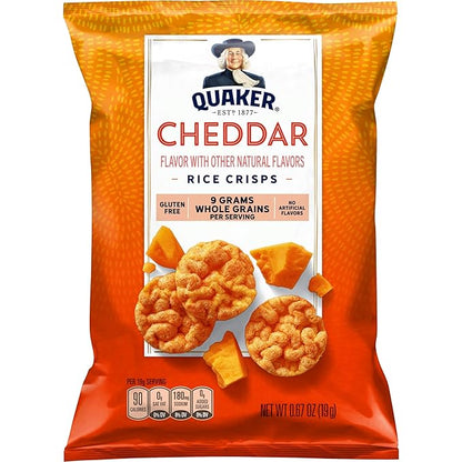 Quaker Rice Crisps, 4 Flavor Sweet and Savory Variety Mix, 15 count