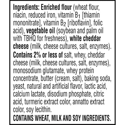 Cheez-It Cheese Crackers, Baked Snack Crackers, Office and Kids Snacks, White Cheddar, 7oz Box (1 Box)