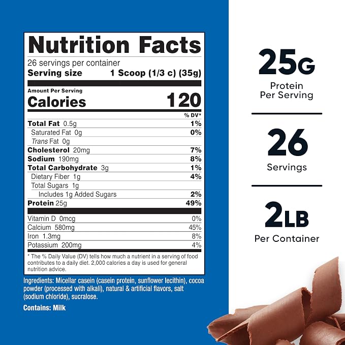 Nutricost Casein Protein Powder 2lb Chocolate