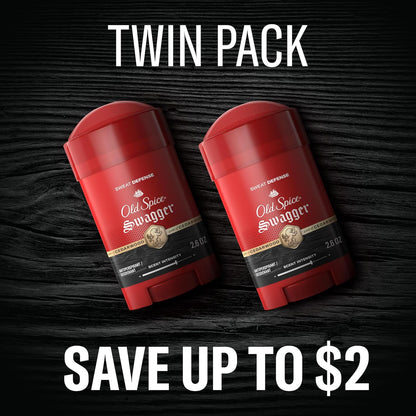 Old Spice Sweat Defense Antiperspirant & Deodorant for Men, 24/7 Ultimate Sweat Protection, Long Lasting Scent, Soft Solid, Swagger with Cedarwood Scent, 2.6 oz (Pack of 2)