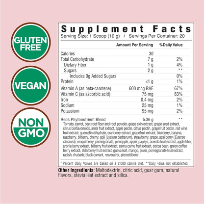Country Farms Super Reds, Energizing Polyphenol Superfood, Over 40 Super Fruits and Berries, Powerful Antioxidants and Polyphenols, Supports Energy, Supports Circulation, 20 Servings, Mixed Berry