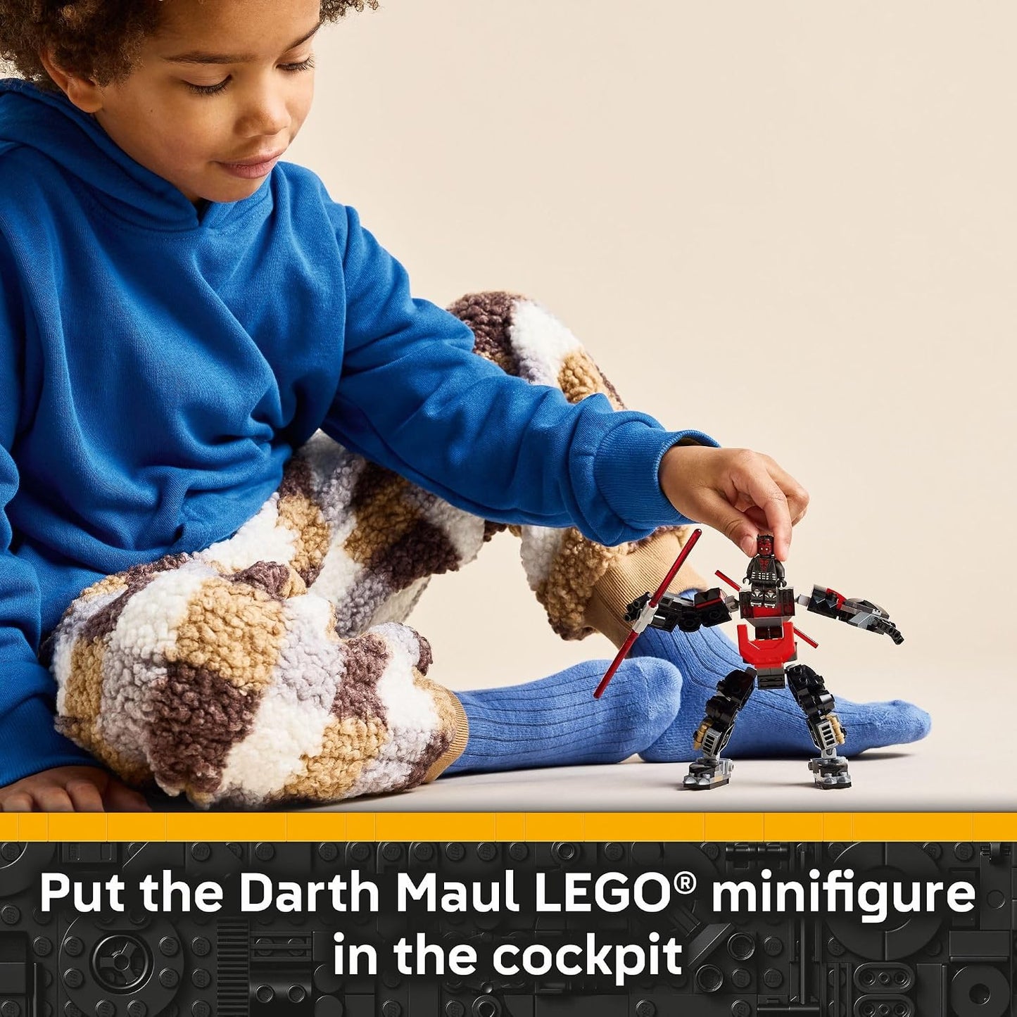 LEGO Star Wars Darth Maul Mech Kids Toy - Building Toy with Pretend Play Lightsaber - Birthday Gift Idea for Boys and Girls, Ages 6+ - Collectible Decor for Fans of The Clone Wars - 75411