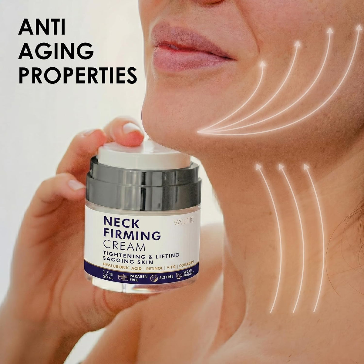VALITIC Anti-Aging Neck and Chest Firming Cream for Tightening and Firming