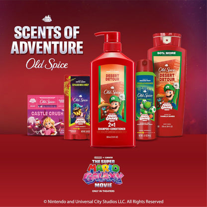 Old Spice Mens 2-in-1 Shampoo and Conditioner, Desert Detour, x The Super Mario Galaxy Movie, 21.9 fl oz