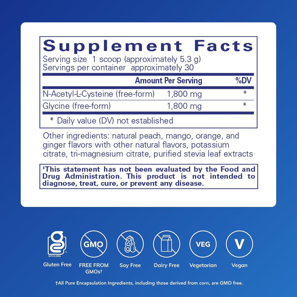Pure Encapsulations NAC + Glycine Powder, 5.6 oz