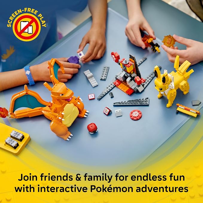 LEGO Pokémon SMART Play: Charizard vs. Jolteon Ultimate Battle 72167 | All-in-One Building Set, Boys & Girls, Ages 8+, Interactive Pokémon Toys, 2 SMART Bricks, 4 Tags & Charger, 751 pieces