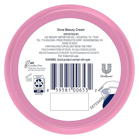 Dove Lotion, Beauty Cream - Light, Fast-Absorbing Face and Body Cream for Normal to Dry Skin, 24-Hour Moisture, Travel Size, 2.53 Fl Oz. (Pack of 12)