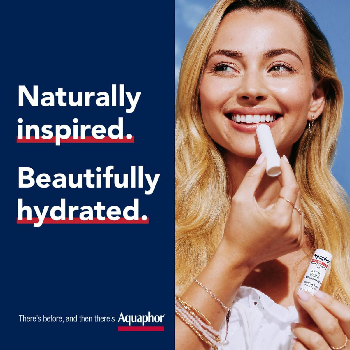 Aquaphor Naturally Inspired Lip Repair Stick with Aloe Vera, 0.17 OZ