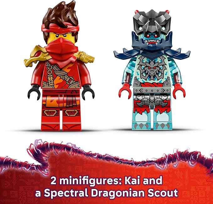 LEGO NINJAGO Kai's Motorcycle Speed Race Building Toy for Kids - Pretend Play Motorcycle Toy with 2 Minifigures - Building Blocks for Boys & Girls, Ages 6+ - Gift Idea for Birthdays - 71838