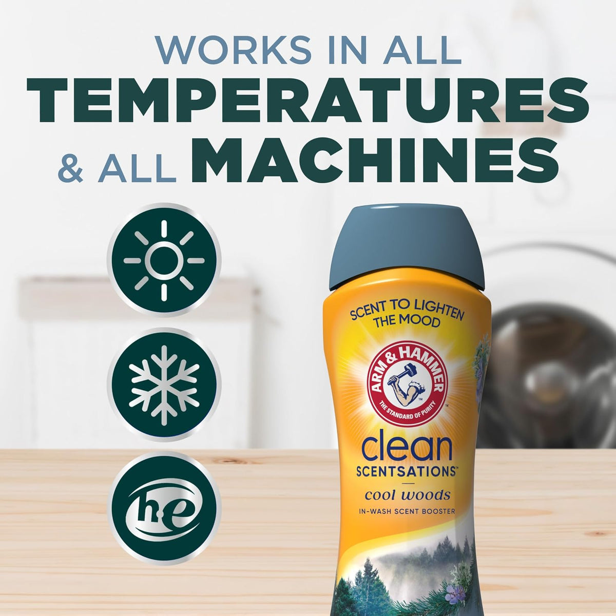 ARM & HAMMER Clean Scentsations Laundry Scent Booster, Cool Woods, 24 Oz