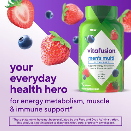 Vitafusion Men's Multivitamin Gummies Sugar Free | 90 Gummy Vitamins
