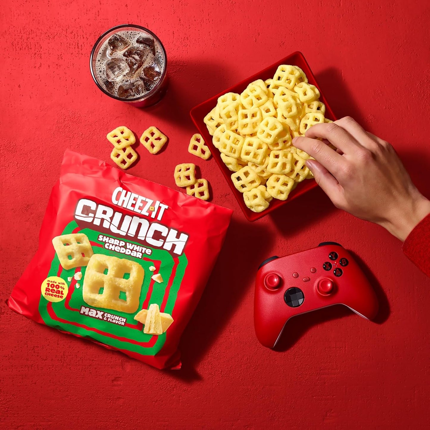 Cheez-It Crunch Cheesy Baked Snacks, Lunch Snacks, Variety Pack (3 Bags)
