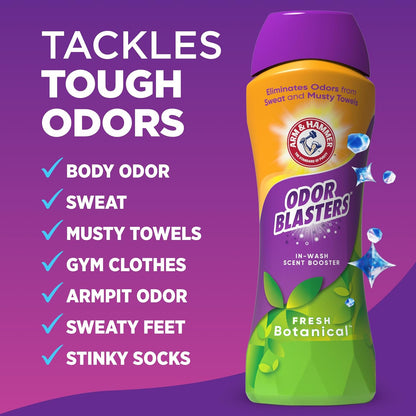 ARM & HAMMER Odor Blasters In-Wash Scent Booster, Fresh Botanical, 24 Oz