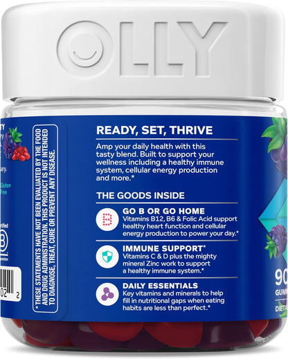 OLLY Men's Multivitamin Gummy, Supports Overall Wellness,* - 90 Count