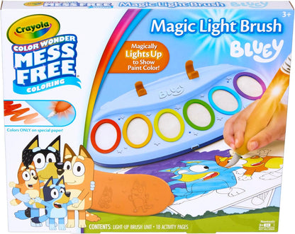 Crayola Bluey Color Wonder Magic Light Brush, Mess Free Painting Station for Kids, Gifts, Toddler Bluey Toys & Activities, Ages 3+