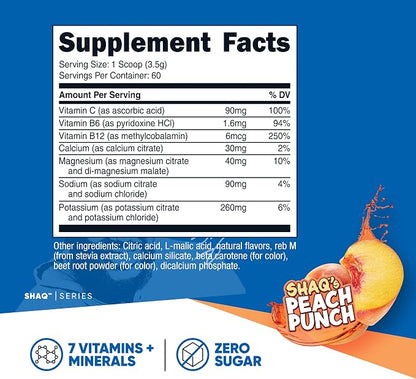 Nutricost Electrolytes Complex Powder (Shaq's Peach Punch) 60 Servings
